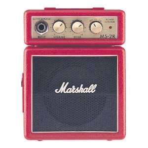   Marshall MS2 Mini Guitar Amplifier Half Stack Red: Musical Instruments