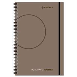  Planning Notebook With Reference Calendar, Gray, 6 x 9 