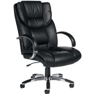   Executive Leather Chair with White Stitch Detailing: Office Products