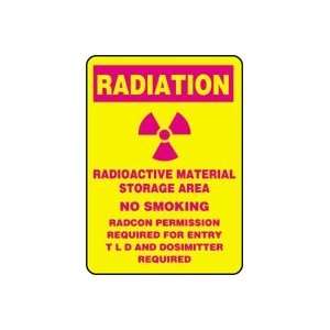  RADIOACTIVE MATERIAL STORAGE AREA NO SMOKING RADCON 