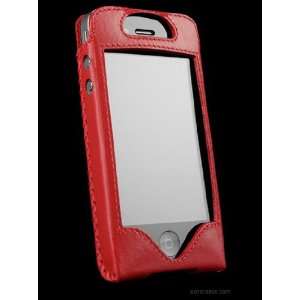  Sena Sarach LeatherSkin Case for iPhone 4, Red/Red (Fits 