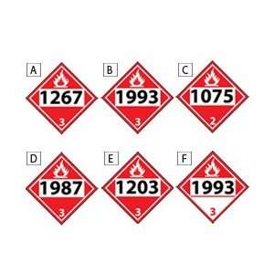 NMC Rigid Plastic 4 Digit DOT Vehicle Placards  Industrial 