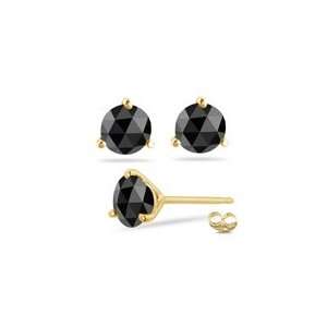   Stud Earrings Martini Setting in 18K Yellow Gold Screw Backs: Jewelry