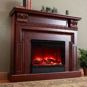  The Timothy Ventless Electric Indoor Fireplace   Mahogany 
