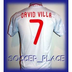  SPAIN AWAY DAVID VILLA 7 FOOTBALL SOCCER JERSEY SMALL 
