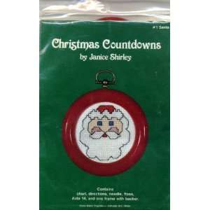  Christmas Countdowns Santa Cross Stitch Ornament Kit: Arts 