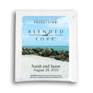  Blended With Love   Sandy Beach Photo Wedding Tea Favors 