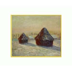 Oil Painting   Monet Paintings: Wheat, Snow, Morning with Studio Gold 