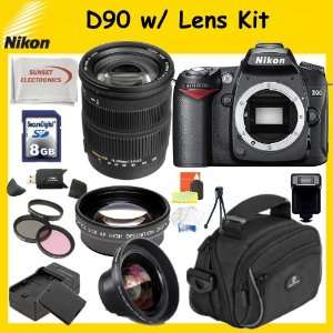  Nikon D90 SLR Digital Camera Kit with Sigma 18 200mm F3.5 