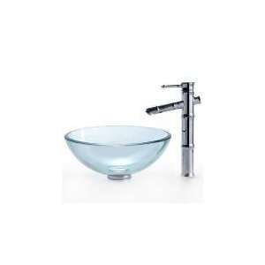  Kraus C GV 101 14 12mm 1300CH Glass Bamboo Faucet Vessel 