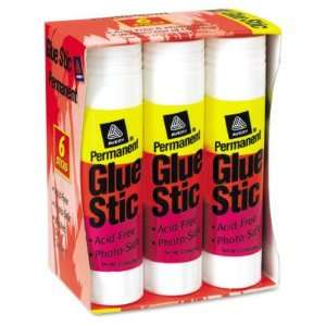  Clear Application Permanent Glue Stics   1.27 oz, 6 per 