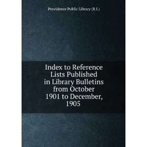  Index to Reference Lists Published in Library Bulletins 