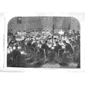  1867 INTERIOR REPORTERS ROOM HOUSE COMMONS LONDON: Home 