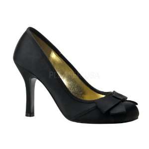 PINUP COUTURE JACKIE 12 Black Satin Pumps: Everything Else