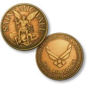  Saint Michael   USAF Emblem Bronze Antique Everything 