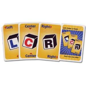  LCR Left Center Right Braille Card Game: Health & Personal 