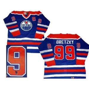 Wayne Gretzky Edmonton Oilers Autographed Blue Mitchell and Ness 