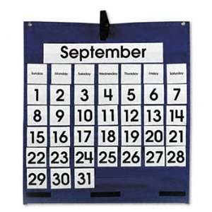   43 Pocket Chart with Day/Week Cards, Blue, 25 x 28 1/2: Electronics
