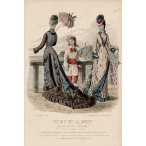   Fashions   1877 Antique Lithographed Print   $119