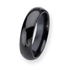   : Titanium Black Plated 6mm Band Ring   Size 12   JewelryWeb: Jewelry