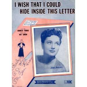   Inside This Letter Vintage 1943 Sheet Music Performed by Joan Brooks