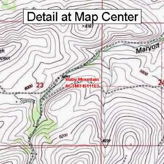  USGS Topographic Quadrangle Map   Ruby Mountain, Montana 