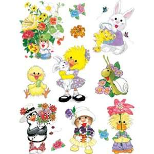   : 20 Pack EUREKA WINDOW CLING SUZYS ZOO SPRING 12X17: Everything Else