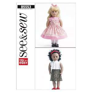  Butterick Patterns B5553 18 (46cm) Doll Clothes, One Size 