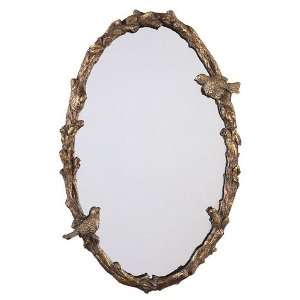   34ö antiqued gold leaf with a gray glaze Mirror 13575: Home & Kitchen
