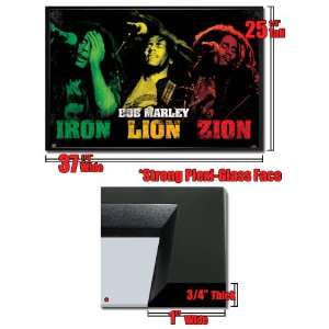   Framed Bob Marley Poster Iron Lion Zion 3 Shot Fr32223: Home & Kitchen
