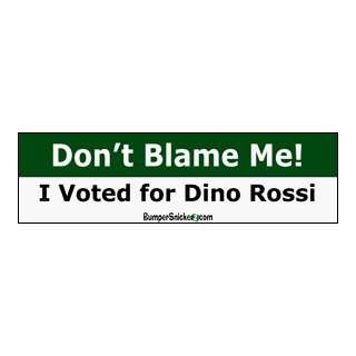   Dino Rossi  Political Bumper Stickers (Large 14x4 inches) Automotive