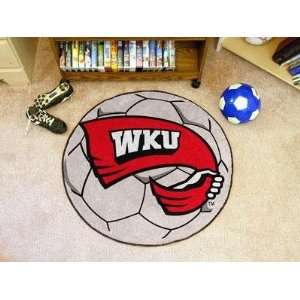Western Kentucky WKU Hilltoppers Soccer Ball Shaped Area Rug Welcome 