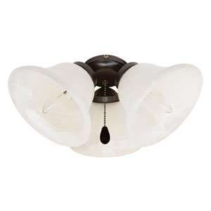   Fan Light Kit Three Light with Alabaster Glass 1541: Home Improvement