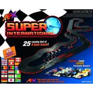  AFX 4 Lane Super International Race Set w/Mega G Cars 