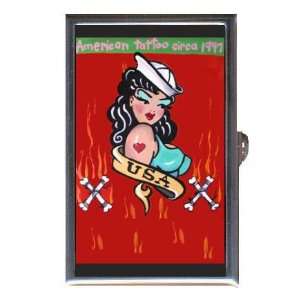  TATTOO BUSTY SAILOR GIRL 1947 Coin, Mint or Pill Box: Made 