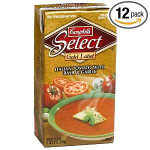 Campbells Select Gold Label, Italian Tomato with Basil & Garlic Soup 
