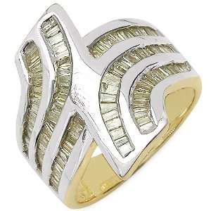 18 Carat 14K Gold Plated Genuine Diamond Accents Sterling Silver 