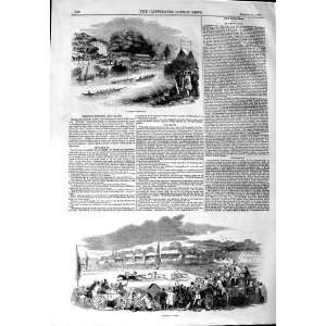  1844 READING REGATTA BOAT RIVER HORSE RACES SPORT: Home 