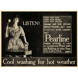 1907 Ad James Pyle Pearline Washing Soap Detergent NY   Original Print 
