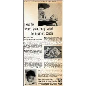 1960 Vintage Ad Heinz Baby Foods Heinze Baby Foods 