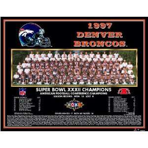 Denver Broncos    Super Bowl 1997 Denver Broncos    13 x 16 Plaque 