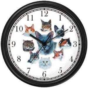 Collage of Cats No.1   Cat   JP   Wall Clock by WatchBuddy 