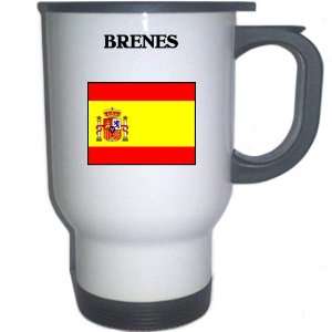 Spain (Espana)   BRENES White Stainless Steel Mug 