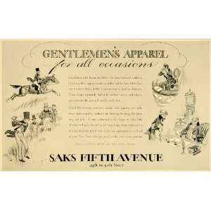 1934 Ad Gentlemens Apparel  Mens   Original Print Ad