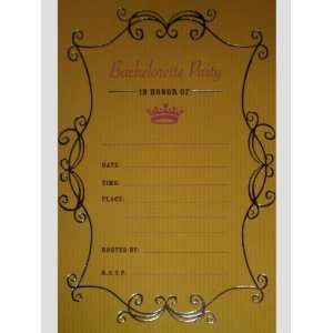  Hot Pink & Yellow Bachelorette Party Invitations w 