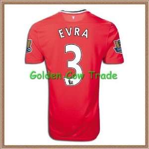  evra manchester man united jersey 11/12+customize name 