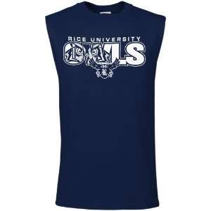 NCAA Rice Owls Navy Blue Outsider Sleeveless T shirt  