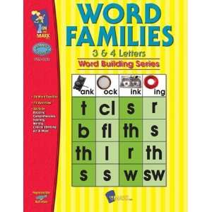  3 Pack ON THE MARK PRESS WORD FAMILIES 3 & 4 LETTERS 