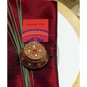  Golden Lac Box Indian Wedding Favor and Place Card Holder 