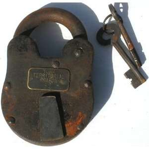  Cast Iron Working Yuma Prison Padlock Lock With Keys 